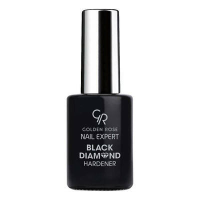 Golden Rose Black Diamond Nail Hardener: Strengthen & Protect Brittle Nails, Vitamin E & Herbal Oil Treatment (11ml / 0.