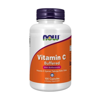 NOW Buffered Vitamin C 500mg Capsules - High Dose Immune & Antioxidant Support with Citrus Bioflavonoids, Gentle on Stom