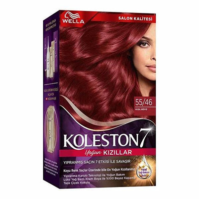 Koleston Wella Supreme Red Hair Dye: Intense Color, Grey Coverage, and Hair Repair in a Kit for Vibrant, Long-Lasting, W