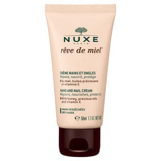 Nuxe Reve de Miel Hand and Nail Cream: Natural Repair for Dry, Damaged Hands - Moisturizing, Anti-Aging Hand Care Nuxe Hand Cream: Repair Dry Hands & Nails - Natural Moisturizer hand cream, nail cream, moisturizing hand cream, repairing hand cream, natural hand cream, dry hands treatment, Nuxe Reve de Miel, honey hand cream, anti-aging hand cream, hand and nail care, dry hands, damaged hands, natural skincare, honey, avocado oil, sweet almond oil, argan oil, vitamin E, sensitive skin, hand care, nail care, 