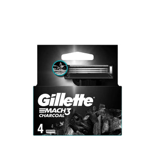 Gillette Mach3 Charcoal Replacement Razor Blades for Men - Pack of 4, Smooth Shave, Affordable Gillette Mach3 Charcoal Razor Blades - Smooth Shave Gillette Mach3 replacement blades, Charcoal razor blades, Men's grooming products, Shaving accessories, Affordable razors, Men's shaving, Replacement razor blades, Charcoal shaving, Grooming essentials, Shaving needs, Razor blades for men