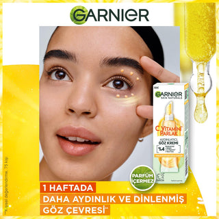 garnier brightening eye cream 0.5 oz, close-up of garnier eye cream packaging, application of garnier eye cream Garnier Brightening Eye Cream - Vitamin C Solution | 0.5 oz Garnier Brightening Eye Cream - Vitamin C Solution | 0.5 oz garnier, eye-cream, vitamin-c, skincare, dark-circles, hydrating, vegan, brightening, ai-generated, anti-aging