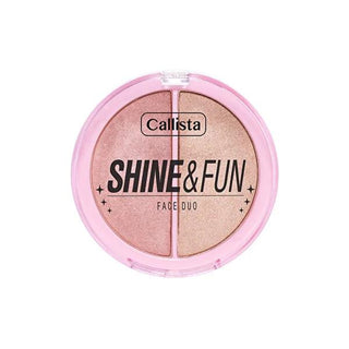 Callista Makeup Palette - Shine & Fun Face Duo Blush & Highlighter for Long-Lasting Makeup Effects Callista Shine & Fun Face Duo Makeup Palette - Long Lasting Makeup Palette, Blush and Highlighter Duo, Long-lasting Makeup, Multi-purpose Beauty Product, Cosmetic Palette, Makeup Essentials, Beauty Products, Long-lasting Cosmetics, Multi-functional Makeup, Easy Makeup Application, Natural Glow, Sun-kissed Look