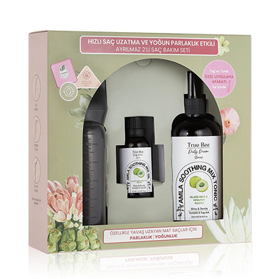 True Bee: Daily Dream Amla Hair Care Set - Strengthens, Shines & Soothes Dry Scalp - Natural Hair Oil & Tonic - Hair Str