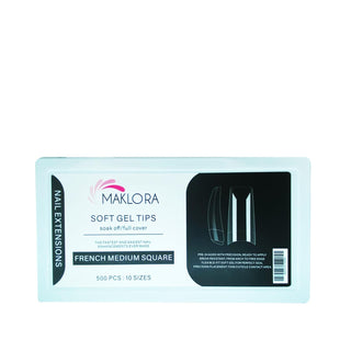 Maklora Soft Gel Tips Şeffaf Takma Tırnak French Medium Square 500 Adet - Artificial Nail Tips for French Nail Design Maklora Soft Gel Nail Tips for French Design Artificial Nail Tips, Soft Gel Nails, French Nail Design, Bulk Nail Supplies, Nail Beauty Products, Nail Care, Salon Supplies, At-Home Nail Solutions, Nail Enhancements, Beauty Products