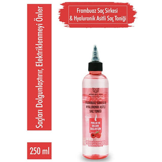 Ashley Joy Raspberry Hair Vinegar & Hyaluronic Acid Hair Tonic: Shine, Detangle & Hydrate - Natural Anti-Frizz, Moisturizing Hair Treatment (8.45 fl oz) Ashley Joy Raspberry Hair Vinegar: Shine & Hydration hair vinegar, hair tonic, hyaluronic acid hair, raspberry hair product, hair shine product, anti frizz hair tonic, detangling hair treatment, moisturizing hair tonic, Ashley Joy hair product, hair care, dry hair, frizzy hair, shine, detangle, moisturize, raspberry, hyaluronic acid, hair treatment, hair he