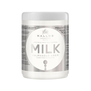 Kallos Cosmetics Milk Protein Hair Care Mask 1000ml - Nourishing & Moisturizing Protein-Based Formula for Dry & Damaged Hair Kallos Cosmetics Milk Protein Hair Mask - Nourish & Moisturize hair care mask, protein hair mask, Kallos Cosmetics, milk protein hair care, intense hair moisturizing, hair nourishment, dry hair solution, damaged hair repair, protein-based hair care, cosmetics, hair treatment, deep conditioning, hair repair, moisturizing hair mask