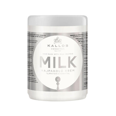 Kallos Cosmetics Milk Protein Hair Care Mask 1000ml - Nourishing & Moisturizing Protein-Based Formula for Dry & Damaged 