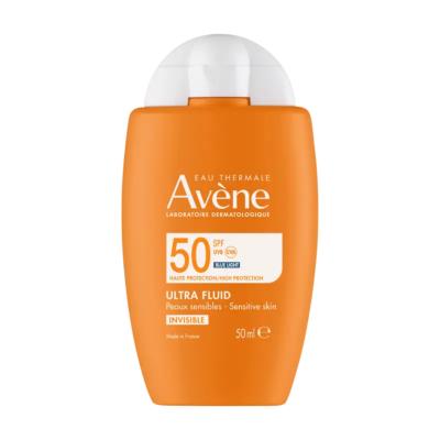Avene Ultra Fluide SPF50+ Sunscreen: Invisible Protection for Normal & Combination Skin | Non-Greasy, High UVA/UVB Defen