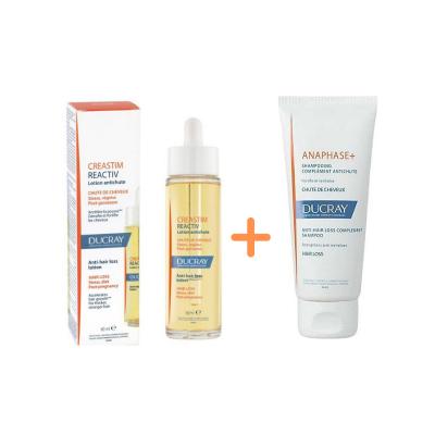 Ducray: Hair Loss Treatment Set with Creastim Reactiv Lotion & Anaphase Shampoo - Stimulate Growth, Strengthen Hair, Pre