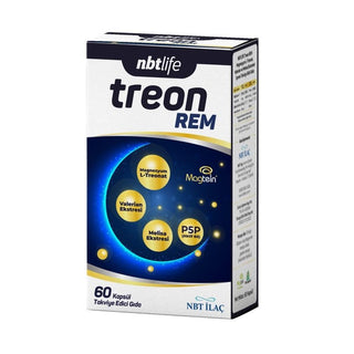 NBTLife Treon REM Dietary Supplement for Sleep - 60 Capsules | Magnesium, Valerian Root, Melissa Extract NBTLife Treon REM Sleep Supplement - 60 Capsules dietary supplement for sleep, relaxation capsules, magnesium supplement, valerian root extract, melissa extract for anxiety, sleep aid, natural sleep supplement, stress relief, anxiety relief, cognitive support, brain health, sleep quality improvement, adult supplements, relaxation support