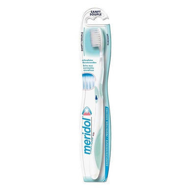 Meridol Soft Manual Toothbrush for Sensitive Gums - Gentle Cleaning, Ergonomic Handle, Adult Oral Care