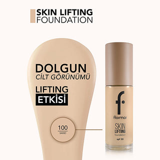 flormar lifting foundation 100 sand, flormar skin lifting foundation with spf 30 Flormar Skin Lifting Foundation SPF 30 - Smooth Finish for Women | 100 Sand Flormar Lifting Foundation SPF 30 - 100 Sand flormar, lifting-foundation, spf-30, makeup, anti-aging, women, natural-finish, skincare, liquid-foundation, ai-generated