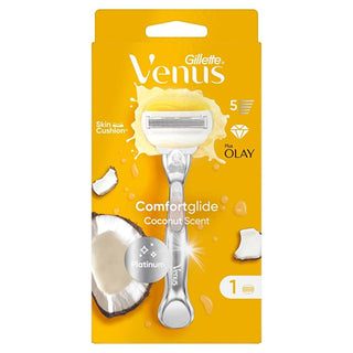 Gillette Venus ComfortGlide Olay Women's Razor - Moisturizing, 5-Blade Shaving System for Close Shave Gillette Venus ComfortGlide Olay Razor - Moisturizing Shaving Women's Razor, Gillette Venus, ComfortGlide Olay, Moisturizing Razor, Close Shaving Razor, Women's Grooming, Shaving Essentials, Personal Care, Feminine Hygiene, Sensitive Skin Solutions, Ergonomic Design, 5-Blade Razor