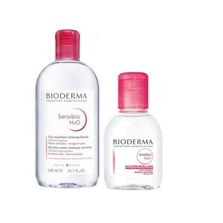 Bioderma Sensibio H2O Micellar Water Set for Sensitive Skin - Gentle Makeup Remover, Hypoallergenic & Fragrance-Free, 500ml + 100ml Bioderma Sensibio H2O Micellar Water - Gentle Makeup Remover Bioderma Sensibio H2O, Micellar water for sensitive skin, Gentle makeup remover, Hypoallergenic skincare, Fragrance-free cleansing water, Sensitive skin care, Makeup removal, Skincare for sensitive skin, Dermatologically tested products, Ophthalmologist-approved products, Alcohol-free skincare, Soap-free skincare, Par