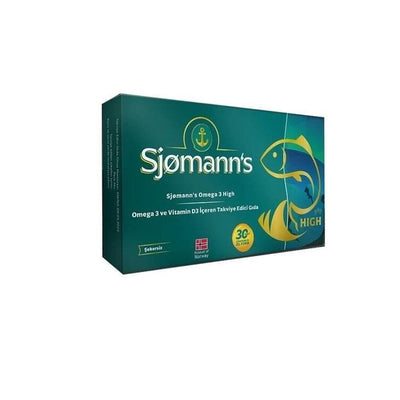 Sjomann's Omega 3 High 30 Chewable Jelly Form - Supports Heart & Brain Health, Vitamin D3 Supplement