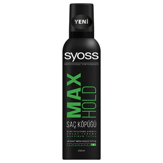 Syoss Max Hold Hair Mousse - Level 5 - 48H Lasting, Strong Hold, Anti-Static & Shine - Professional Hair Styling Foam for Frizz Control & Volume Syoss Hair Mousse: Max Hold - 48H Lasting Style & Shine hair mousse, strong hold hair mousse, long lasting hair mousse, anti-static hair styling, hair styling foam, syoss hair mousse, maximum hold hair product, hair mousse for volume, hair mousse for hold, frizz control hair mousse, hair styling, hair care, styling foam, strong hold, level 5 hold, 48-hour hold, shi