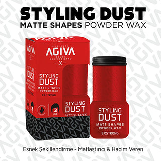 Agiva Extra Powerful Hair Styling Powder for Matte Finish & Volume - 20g Agiva Hair Styling Powder for Matte Finish & Volume hair styling powder, matte finish hair product, volume enhancing hair product, oil control hair product, styling wax for men, hair care, styling products, men's grooming, cosmetic powder, hair volume, texture enhancement, oil control, long-lasting style, easy application, Agiva products