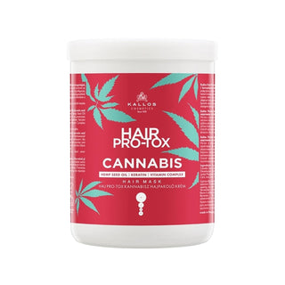 Kallos Cosmetics Hair Pro-Tox Cannabis Hair Mask 1000ml - Nourishing Repair for Damaged Hair Kallos Cosmetics Cannabis Hair Mask for Repair Kallos Cosmetics, Hair Pro-Tox, Cannabis Hair Mask, 1000 ml Hair Treatment, Large Capacity Hair Care, Hair Care, Cannabis Infused Hair Products, Hair Repair, Hair Nourishment, Hair Mask, Cosmetic Hair Treatment