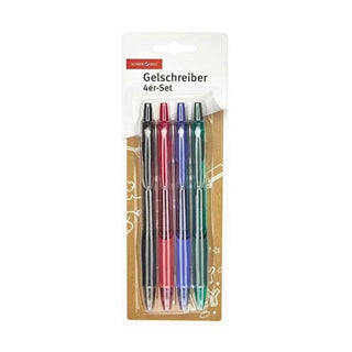 Schreibwelt 4-Pack Jel Pens - Assorted Colors, Non-Slip Grip, Smooth Writing Experience Schreibwelt Jel Pens - 4 Pack Assorted Colors jel pens, colorful pens, non-slip grip pens, set of pens, writing instruments, stationery, office supplies, art supplies, smooth writing, vibrant colors, comfortable grip, students, office workers, artists, crafters