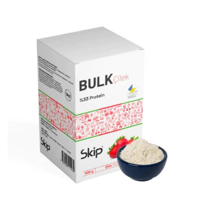 SKIP Strawberry Protein Powder: High Protein & Amino Acid Supplement for Muscle Recovery & Energy - 400g