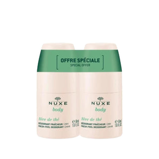 Nuxe Body Reve De The: Fresh Tea, Alcohol-Free Roll-On Deodorant - Long Lasting Odor Protection & Gentle for Sensitive Skin (2x50ml) Nuxe Fresh Tea Roll-On Deodorant: Long-Lasting Odor Protection Nuxe deodorant, roll-on deodorant, alcohol-free deodorant, fresh tea deodorant, long-lasting deodorant, sensitive skin deodorant, natural deodorant, odor protection, womens deodorant, body deodorant, deodorant, roll on, alcohol free, fresh tea, long lasting, sensitive skin, natural, odor, womens, body, personal car