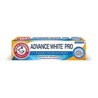 Arm & Hammer Advance White Pro: Teeth Whitening Toothpaste | Baking Soda Formula for Deep Cleaning, Stain Removal & Fresh Breath Arm & Hammer Whitening Toothpaste: Remove Stains & Brighten Smile teeth whitening toothpaste, Arm and Hammer toothpaste, stain removal toothpaste, baking soda toothpaste, deep cleaning toothpaste, teeth whitening, remove teeth stains, fresh breath toothpaste, oral hygiene, Advance White Pro toothpaste, whitening toothpaste, baking soda, stain remover, fresh breath, oral care, dent
