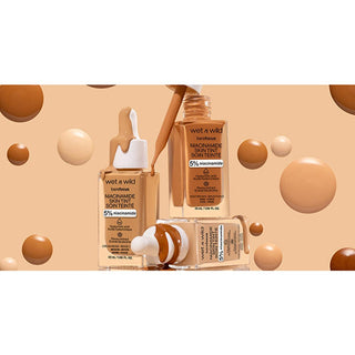 Wet n Wild Niacinamide Skin Tint Fondöten Fair Beige - product view, Wet n Wild Niacinamide Skin Tint Fondöten Fair Beige - swatch, Wet n Wild Niacinamide Skin Tint Fondöten Fair Beige - with packaging Wet n Wild Niacinamide Skin Tint Fondöten - Lightweight Formula for Natural Coverage | Fair Beige Wet n Wild Niacinamide Skin Tint - Fair Beige wet-n-wild, niacinamide-skin-tint, lightweight-foundation, fair-beige, makeup, beauty, cosmetics, skin-friendly, hydration, ai-generated