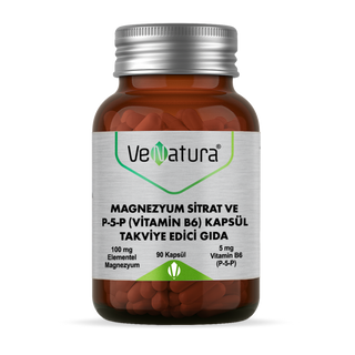 VeNatura Magnesium Citrate and P-5-P (Vitamin B6) 90 Capsules