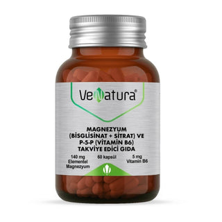 Venatura Magnesium (Bisglycinate + Citrate) and P-5-P (Vitamin B6) 60 Capsules