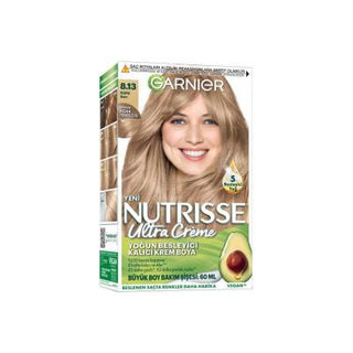 Garnier Nutrisse Ultra Creme 8.13 Küllü Sarı Saç Boyası - Nourishing Vegan Hair Dye for All Hair Types Garnier Nutrisse Ultra Creme - Vegan Hair Dye Garnier Nutrisse Ultra Creme, hair dye, vegan hair color, nourishing hair dye, sustainable beauty products, cruelty-free hair care, long-lasting hair color, moisturizing hair dye, Garnier hair products