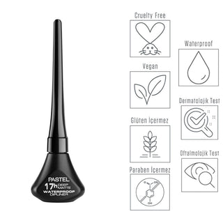 Pastel Waterproof Dipliner 01 Siyah: Long-Lasting, Smudge-Proof Black Matte Vegan Eyeliner for Effortless Eye Makeup Pastel Waterproof Eyeliner: Smudge-Proof, Long-Lasting Beauty waterproof eyeliner, smudge proof eyeliner, black matte eyeliner, long lasting eyeliner, vegan eyeliner, cruelty free eyeliner, easy application eyeliner, sweat resistant eyeliner, dermatologically tested eyeliner, eye makeup, eyeliner, eye liner, waterproof eye liner, smudge-proof eye liner, black eyeliner, matte eyeliner, long-la