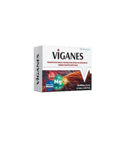 Viganes Magnesium & Vitamin D3 Supplement Tablets: Boost Bone Health, Muscle Support, & Immunity - Easy-to-Swallow Daily