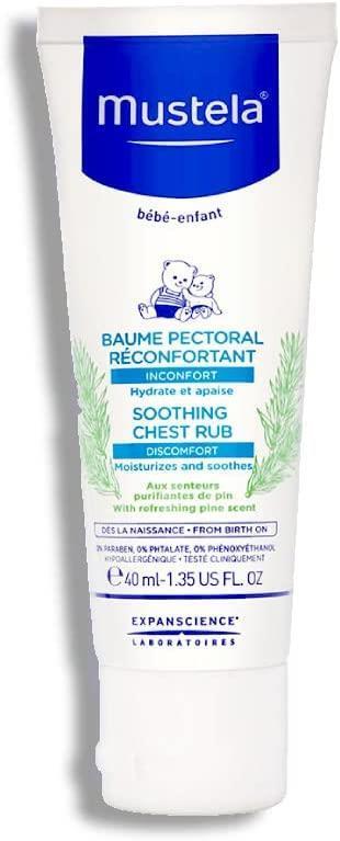 Mustela Soothing Chest Rub for Babies - Natural, Hypoallergenic, Dermatologically Tested - 40 ml