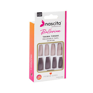Nascita 24-Piece Colorful False Nail Set Ballerina Style - Reusable, Easy Application Nascita 24-Piece False Nail Set - Colorful Ballerina Style false nails, nail art, colorful nails, ballerina nails, temporary nail enhancement, reusable nails, easy nail application, nail beauty, cosmetic nails, nail design, nail fashion, beauty products, nail care, nail accessories