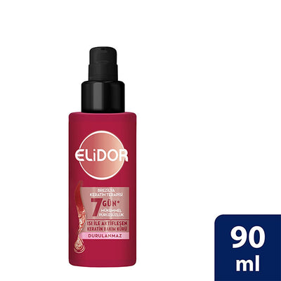 Elidor Brazilian Keratin Therapy Heat Activated Hair Treatment - Smooths Frizz, Repairs Damage, & Straightens - Keratin 