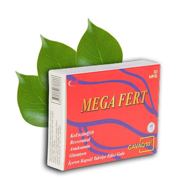 Mega Fert Antioxidant Supplement - Coenzyme Q10, Resveratrol, Astaxanthin - 30 Capsules Dietary Supplement for Overall H