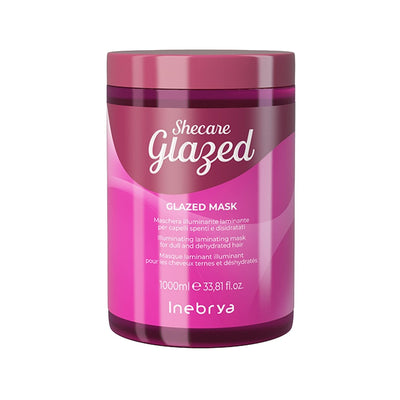 Inebrya Shecare Glazed Mask - 1000ml Nourishing Hair Care for Dry & Damaged Hair - Enhances Shine & Manageability