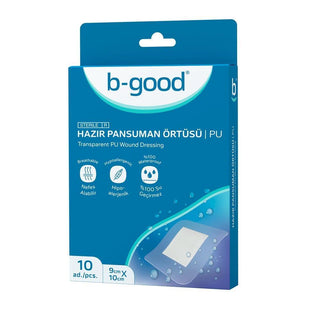b-good Waterproof Wound Dressing - Hypoallergenic, Breathable, Transparent Polyurethane (Pack of 10) b-good Waterproof Wound Dressing - Hypoallergenic & Breathable wound dressing, waterproof wound cover, hypoallergenic wound care, post-operative wound protection, transparent wound dressing, wound care, medical supplies, first aid, post-op care, skin injury care, waterproof dressing, breathable wound dressing, hypoallergenic dressing