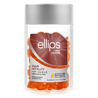 Ellips Hair Vitality Capsules: Argan Oil, Ginseng & Honey Infusion for Damaged Hair Repair, Shine & Growth - 50 Capsules Ellips Hair Vitality Capsules: Repair Damaged Hair & Boost Shine hair vitamin capsules, argan oil hair treatment, ginseng hair serum, honey extract hair care, hair repair capsules, damaged hair treatment, hair vitality booster, split ends repair, hair moisturizing capsules, hair strengthening vitamins, hair care, hair treatment, argan oil, ginseng, honey extract, vitamin A, vitamin C, vit