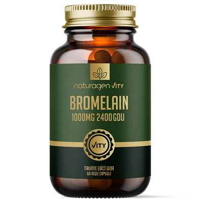 Naturagen Bromelain 1000mg - 2400 GDU, Natural Decongestant & Vegan Digestive Enzymes, Nasal Congestion & Gut Health Sup