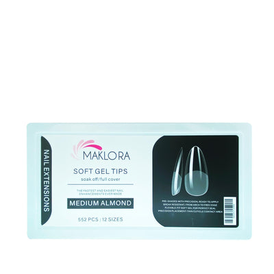 Maklora Soft Gel Tips _effaf Takma Tõrnak Medium Almond 552 Adet - High-Quality False Nails for Nail Art & Beauty