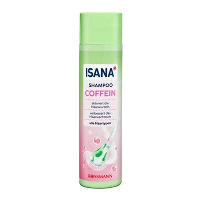Isana Caffeine Shampoo for Women: Thicker, Fuller Hair with Panthenol & Recycled Bottle - Volumizing, Dermatologically T