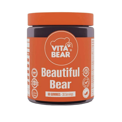 Vita Bear Beautiful Bear Collagen Peptide Dietary Supplement Gummies - Supports Skin, Hair, and Nail Health