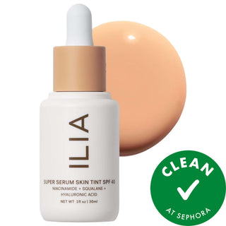 Ilia Super Serum Skin Tint SPF 40: Hydrating Skincare Foundation, Light Coverage, Dewy Finish - Vegan, Cruelty-Free, Clean Beauty Ilia Tinted Serum SPF 40: Skincare Foundation, Dewy Coverage tinted serum SPF 40, skincare foundation, vegan makeup, cruelty-free cosmetics, hyaluronic acid serum, niacinamide skin tint, light coverage foundation, dewy finish foundation, mineral sunscreen makeup, clean beauty products, tinted moisturizer, SPF 40, Plant-Based Squalane, Niacinamide, Hyaluronic Acid, light coverage,