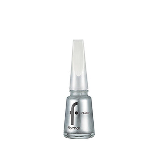flormar stylish silver nail polish bottle, flormar pearly nail polish swatch on nails, flormar nail polish application brush Flormar Pearly Intense Pigmented Nail Polish - Stylish Silver for Women | 0.5 fl. oz. Flormar Stylish Silver Nail Polish | Pearly & Long Lasting flormar, nail-polish, stylish-silver, pearlescent-nail-polish, long-lasting-nail-color, intense-pigment, beauty, nail-art, womens-beauty, ai-generated