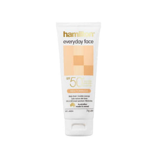 Hamilton Sunscreen Face Cream SPF50+ - Matte Finish, Non-Comedogenic, Moisturizing with Aloe Vera & Vitamin E