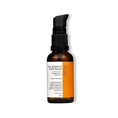 Resh Lab Vitamin C Serum 12.5% - Brighten, Hydrate & Fight Aging with L-Ascorbic & Hyaluronic Acid - Vegan & Cruelty-Fre