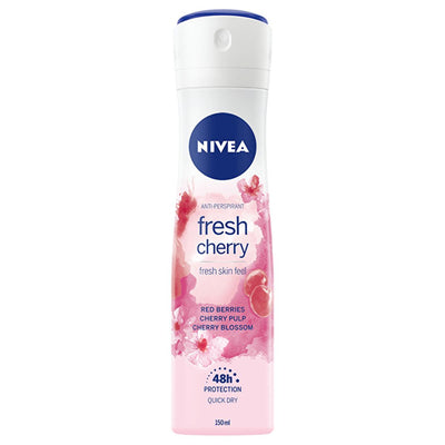 Nivea Fresh Cherry Women's Deodorant Spray - 48 Hour Anti-Perspirant Protection