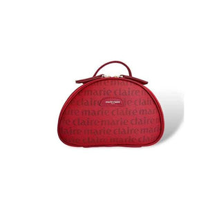 Marie Claire July Red Cosmetic Bag: Stylish Faux Leather Travel Makeup Bag for Women - Compact, Monogrammed & Easy Carry Marie Claire Makeup Bag: Travel Cosmetic Bag - Faux Leather makeup bag, cosmetic bag, travel makeup bag, faux leather makeup bag, monogrammed cosmetic bag, small makeup bag, women's makeup bag, Marie Claire makeup bag, makeup storage, cosmetic organizer, travel organizer, women's fashion, accessories, beauty products, faux leather, compact bag, stylish bag, personalized gift, gifts for he